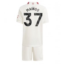 Manchester United Kobbie Mainoo #37 Tredjedraktsett Barn 2023-24 Kortermet (+ korte bukser)